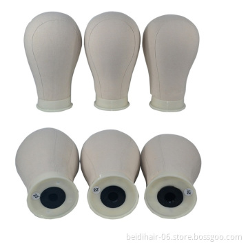 Canvas Block Head Mannequin Head Wig Stand For Wigs Making Tools Wig Display Head